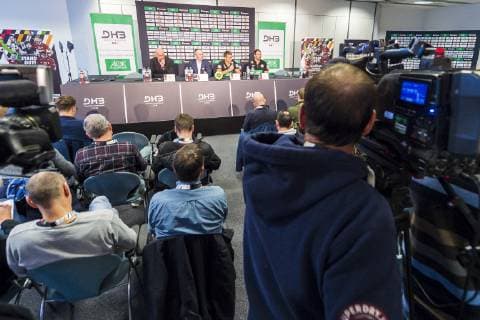 Köln, Deutschland 20. Januar 2019: WM 2019 Männer - Mediaday Deutschland Übersicht Pressekonferenz Köln AOK Nordrhein-Westfalen Deutschland