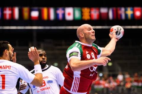 Handball WM, Ungarn - Tunesien 190120 Zsolt Balogh of Hungary during the IHF World Handball Championship match between Hungary and Tunisia on January 20, 2019 in Herning. Photo: Petter Arvidson BILDBYRAN kod PA 92207 Copyright: PETTERxARVIDSON BB190120PA056