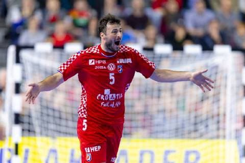 Handball WM, Brasilien - Kroatien Domagoj Duvnjak (Nr. 5, Kroatien) freut sich jubelt. Brasilien vs. Kroatien, Hauptrunde, Handball, IHF Handball Weltmeisterschaft, 20.01.19 Koeln Nordrhein-Westfalen Germany Lanxess-Arena Copyright: xAgentur54Gradx xFelixxKoenigx