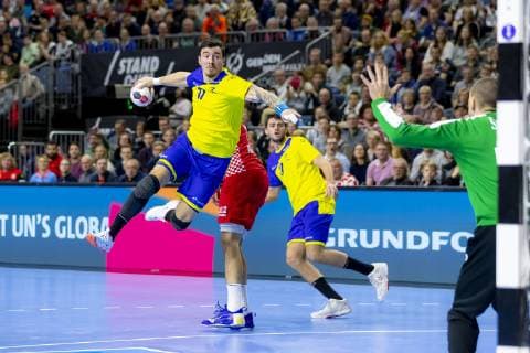 Handball WM, Brasilien - Kroatien Alexandro Pozzer (Nr. 17, Brasilien) gegen Marin Sego (Nr. 55, Kroatien). Brasilien vs. Kroatien, Hauptrunde, Handball, IHF Handball Weltmeisterschaft, 20.01.19 Koeln Nordrhein-Westfalen Germany Lanxess-Arena Copyright: xAgentur54Gradx xFelixxKoenigx