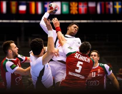 Handball WM, Ungarn - Tunesien 190120 Wael Jallouz of Tunisia during the IHF World Handball Championship match between Hungary and Tunisia on January 20, 2019 in Herning. Photo: Petter Arvidson BILDBYRAN kod PA 92207 Copyright: PETTERxARVIDSON BB190120PA058