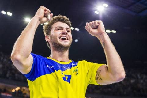 Sport Bilder des Tages Köln, Deutschland 20. Januar 2019: WM 2019 Männer - Hauptrunde - Brasilien vs. Kroatien Haniel Langaro (Brasilien), Schlussjubel Schlußjubel Emotion Freude Köln Lanxess Arena Nordrhein-Westfalen Deutschland
