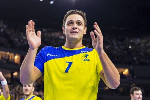 Köln, Deutschland 20. Januar 2019: WM 2019 Männer - Hauptrunde - Brasilien vs. Kroatien Guilherme Valadao (Brasilien) Jubel Freude Emotion Köln Lanxess Arena Nordrhein-Westfalen Deutschland