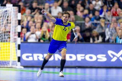 Rudolph Hachbarth (Nr. 77, Brasilien) freuen sich jubeln. Brasilien vs. Kroatien, Hauptrunde, Handball, IHF Handball Weltmeisterschaft, 20.01.19 Koeln Nordrhein-Westfalen Germany Lanxess-Arena Copyright: xAgentur54Gradx xFelixxKoenigx