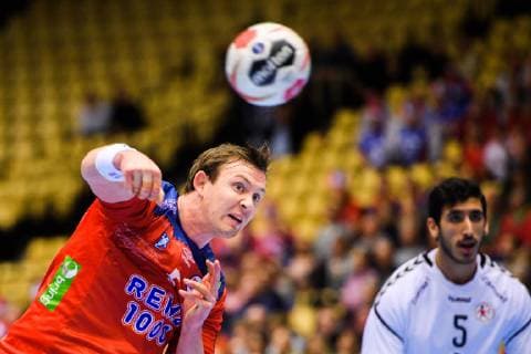 Handball WM, Norwegen - Ägypten 190120 Sander Sagosen of Norway during the IHF World Handball Championship match between Norway and Egypt on January 20, 2019 in Herning. Photo: Petter Arvidson BILDBYRN kod PA 92208 Copyright: PETTERxARVIDSON BB190120PA078