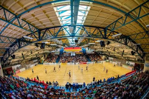 Anhalt Arena waehrend des 20. Peugeot Cup in der Begegnung zwischen SC DHFK Leipzig und TBV Lemgo Lippe in der Anhalt Arena am 20. January 2019 in Bauhausstadt Dessau, Sachsen Anhalt (Saxony Anhalt), Deutschland (Germany) HB-TU 20. Peugeot Cup 2019 Dessau Copyright: xEIBNER HartmutxBoesenerx EP_HBR