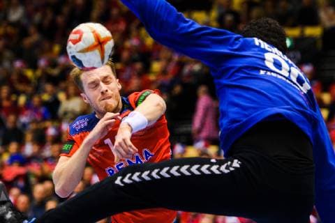 Sport Bilder des Tages Handball WM, Norwegen - Ägypten 190120 Kristian Bj¿rnsen of Norway during the IHF World Handball Championship match between Norway and Egypt on January 20, 2019 in Herning. Photo: Petter Arvidson BILDBYRN kod PA 92208 Copyright: PETTERxARVIDSON BB190120PA097
