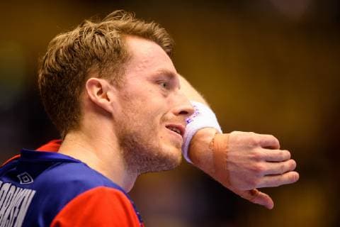Handball WM, Norwegen - Ägypten 190120 Kristian Bjornsen of Norway during the IHF World Handball Championship match between Norway and Egypt on January 20, 2019 in Herning. Photo: Petter Arvidson BILDBYRAN kod PA 92208 Copyright: PETTERxARVIDSON BB190120PA101