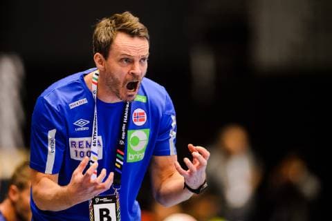 Handball WM, Norwegen - Ägypten 190120 Christian Berge, head coach, of Norway celebrates during the IHF World Handball Championship match between Norway and Egypt on January 20, 2019 in Herning. Photo: Petter Arvidson BILDBYRN kod PA 92208 Copyright: PETTERxARVIDSON BB190120PA139