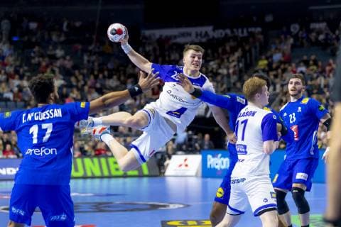 Handball WM, Island - Frankreich Handball WM, Island - Frankreich Elvar Oro Jonsson (Nr. 25, Island). Island vs. Frankreich, Hauptrunde, Handball, IHF Handball Weltmeisterschaft, 20.01.19 Koeln Nordrhein-Westfalen Germany Lanxess-Arena Copyright: xAgentur54Gradx xFelixxKoenigx
