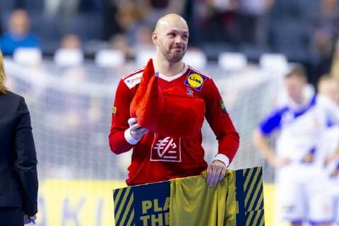 Handball WM, Island - Frankreich Vincent Gerard (Nr. 12, Frankreich) wird zum Player of the Match (PotM) gewaehlt. Island vs. Frankreich, Hauptrunde, Handball, IHF Handball Weltmeisterschaft, 20.01.19 Koeln Nordrhein-Westfalen Germany Lanxess-Arena Copyright: xAgentur54Gradx xFelixxKoenigx