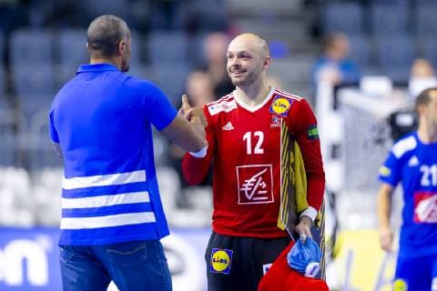 Handball WM, Island - Frankreich Vincent Gerard (Nr. 12, Frankreich) wird zum Player of the Match (PotM) gewaehlt. Island vs. Frankreich, Hauptrunde, Handball, IHF Handball Weltmeisterschaft, 20.01.19 Koeln Nordrhein-Westfalen Germany Lanxess-Arena Copyright: xAgentur54Gradx xFelixxKoenigx