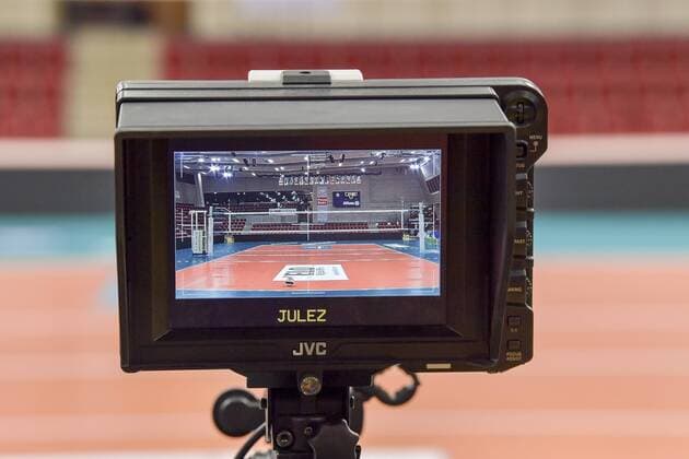 VBL Allianz MTV Stuttgart – Rote Raben Vilsbiburg 20. Januar 2019 Bundesliga, Volleyball, Damen, Saison 2018 19, Allianz MTV Stuttgart (in blau), gegen Rote Raben Vilsbiburg (in rot), Feature, Kamera, TV-Übertragung, Live im TV FOTO: TOM BLOCH