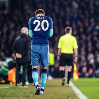 LONDON, ENGLAND - JANUARY 20: Dele Alli of Tottenham Hotspur injured during the Premier League match between Fulham FC and Tottenham Hotspur at Craven Cottage on January 20, 2019 in London, United Kingdom. (Photo by Sebastian Frej) SPO, SOC, FOC  Copyright: xSebastianxFrej