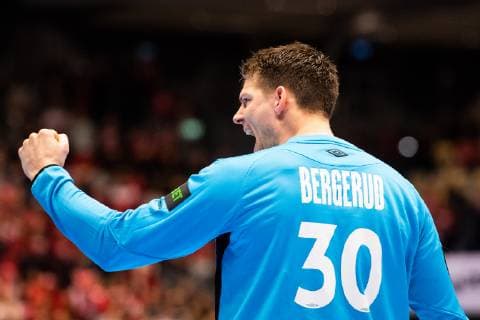 190121 Goalkeeper Torbjorn Bergerud of Norway celebrates during the IHF World Handball Championship match between Sweden and Norway on January 21, 2019 in Herning. Photo: Petter Arvidson BILDBYRAN kod PA 92209 Copyright: PETTERxARVIDSON BB190121PA017