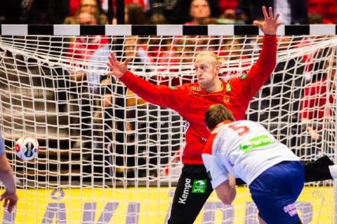 190121 goalkeeper Mikael Appelgren of Sweden during the IHF World Handball Championship match between Sweden and Norway on January 21, 2019 in Herning. Photo: Petter Arvidson BILDBYRAN kod PA 92209 Copyright: PETTERxARVIDSON BB190121PA022