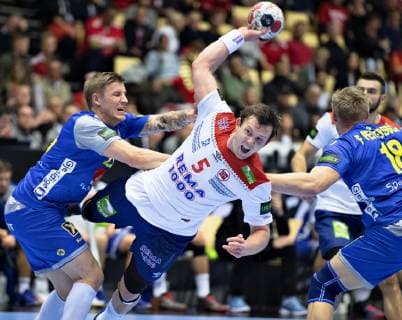 Sander Sagosen of Norway during the men s IHF Handball World Championship WM Weltmeisterschaft Main Round Group 2 match between Sweden and Norway in Herning, Denmark, Monday, Jan. 21, 2019.. , Herning Jylland Denmark Copyright: HenningxBagger HenningxBaggerx COP103 spdk20190121-193738-L