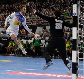 Handball-WM Hauptrunde Spanien - Brasilien am 21.01.2019 in der Lanxess Arena in Köln Aleix GOMEZ ( Spanien )