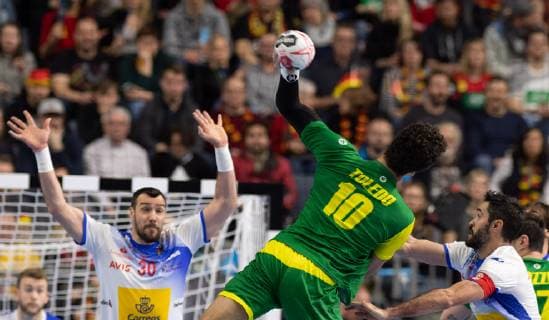 Handball-WM Hauptrunde Spanien - Brasilien am 21.01.2019 in der Lanxess Arena in Köln Jose TOLEDO ( Brasilien )