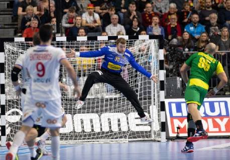 Handball-WM Hauptrunde Spanien - Brasilien am 21.01.2019 in der Lanxess Arena in Köln Gonzalo PEREZ DE VARGAS ( Spanien )