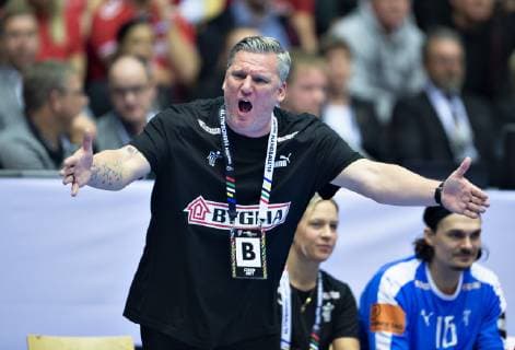 Coach Nikolaj Jacobsen of Denmark during the men s IHF Handball World Championship WM Weltmeisterschaft Main Round Group 2 match between Egypt and Denmark in Herning, Denmark, Monday, Jan. 21, 2019.. , Herning Jylland Denmark Copyright: HenningxBagger HenningxBaggerx COP105 spdk20190121-204945-L