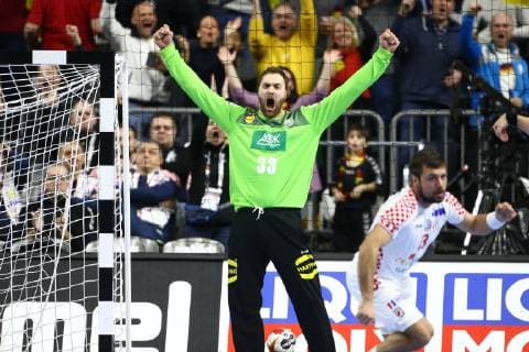 Andreas Wolf (Deutschland) jubelt, Kroatien vs Deutschland, IHF Maenner Handball Weltmeisterschaft, 21.01.2019 Fotograf Neis Eibner Kroatien vs Deutschland, IHF Maenner Handball Weltmeisterschaft, 21.01.2019 Köln Copyright: xEIBNER Alexander_Neisx EP_ANS