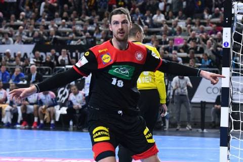 Handball-WM Hauptrunde Kroatien - Deutschland am 21.01.2019 in der Lanxess Arena in Köln Torjubel Hendrik Pekeler ( Deutschland )