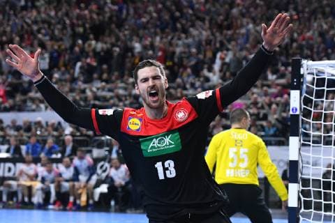 Handball-WM Hauptrunde Kroatien - Deutschland am 21.01.2019 in der Lanxess Arena in Köln Torjubel Hendrik Pekeler ( Deutschland )