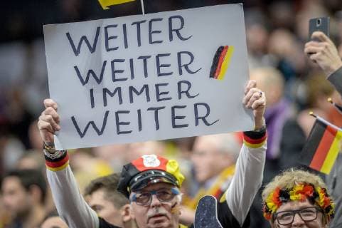 Koeln, Deutschland, 21.01.2019, IHF Handball WM 2019, Hauptrunde, Kroatien - Deutschland, Germany Fans ( DeFodi520