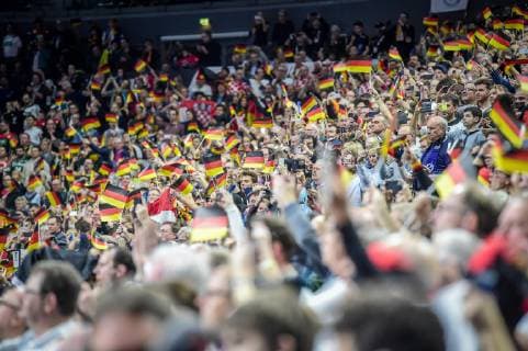 Koeln, Deutschland, 21.01.2019, IHF Handball WM 2019, Hauptrunde, Kroatien - Deutschland, Germany fans ( DeFodi520