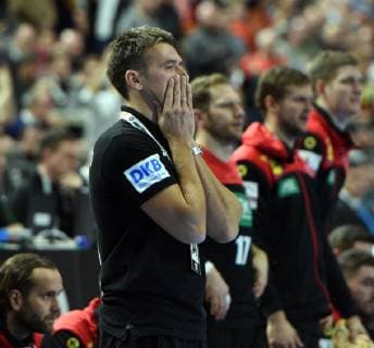 Handball Weltmeisterschaft 2019 Hauptrunde in Köln. Kroatien - Deutschland 21.01.2019. Trainer Christian Prokop (Deut.).