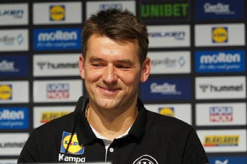 GER, IHF WM 2019, Kroatien (CRO vs Deutschland (GER) 21.01.2019, Lanxess Arena,Koeln, GER, IHF WM 2019, Kroatien (CRO vs Deutschland (GER), im Bild picture shows: Pressekonferenz (PK) nach dem Spiel, Christian Prokop Headcoach Trainer (GER).
