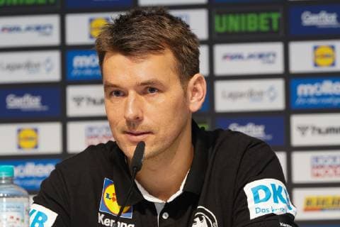 GER, IHF WM 2019, Kroatien (CRO vs Deutschland (GER) 21.01.2019, Lanxess Arena,Koeln, GER, IHF WM 2019, Kroatien (CRO vs Deutschland (GER), im Bild picture shows: Pressekonferenz (PK) nach dem Spiel, Christian Prokop Headcoach Trainer (GER).