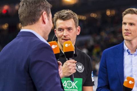 Köln, Deutschland 21. Januar 2019: WM 2019 Männer - Hauptrunde - Kroatien vs. Deutschland Trainer Christian Prokop (Deutschland) im ZDF Interview Köln Lanxess Arena Nordrhein-Westfalen Deutschland