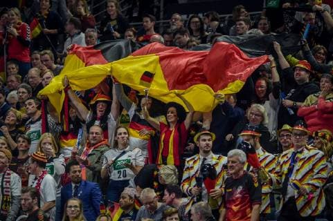 Koeln, Deutschland, 21.01.2019, IHF Handball WM 2019, Hauptrunde, Kroatien - Deutschland, Deutsche fans ( DeFodi520