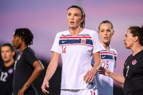 190122 Ingrid Syrstad Engen of Norway during the International Friendly Länderspiel match between Norway and Canada on January 22, 2019 in La Manga. Photo: Vegard Wivestad Gr¿tt BILDBYRN kod VG 170271 Copyright: VEGARDxWIVESTADxGR¯TT BB190122BB626