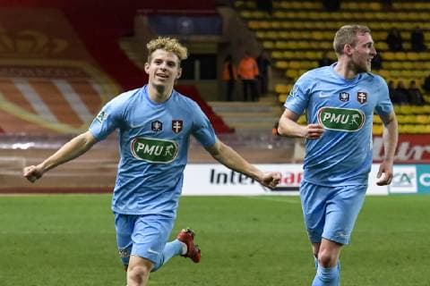Joie - Gauthier Hein (FC Metz) FOOTBALL : AS Monaco vs FC Metz - Coupe de France - Monaco - 22 01 2019 NorbertScanella Panoramic 