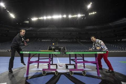 Handball WM 2019 Lanxess Arena Koeln Deutschland Datum: 22.01.2019 Links: Stefan Löcher Rechts: Bob Hanning