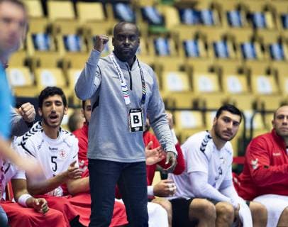 Coach David Davis of Egypt during the men s IHF Handball World Championship WM Weltmeisterschaft Main Round Group 2 match between Tunisia and Egypt in Herning, Denmark, Wednesday, Jan. 23, 2019.. , Herning Jylland Denmark Copyright: HenningxBagger HenningxBaggerx COP103 spdk20190123-161221-L