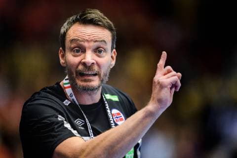 190123 Christian Berge, head coach, of Norway during the IHF World Handball Championship match between Norway and Hungary on January 23, 2019 in Herning. Photo: Petter Arvidson BILDBYRN kod PA 92212 Copyright: PETTERxARVIDSON BB190123PA010