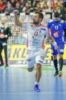GER, IHF WM 2019, Frankreich (FRA) vs Kroatien (CRO) 23.01.2019, Lanxess Arena,Koeln, GER, IHF WM 2019, Frankreich (FRA) vs Kroatien (CRO) im Bild picture shows: Zlatko Horvat (CRO 13), bejubelt seinen Treffer