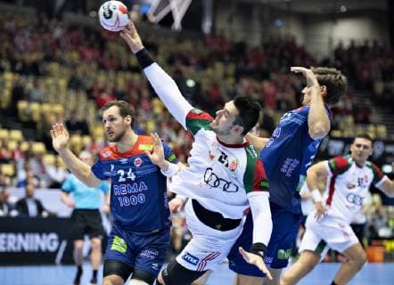 Bence Banhidi of Hungary during the men s IHF Handball World Championship WM Weltmeisterschaft Main Round Group 2 match between Norway and Hungary in Herning, Denmark, Wednesday, Jan. 23, 2019.. , Herning Jylland Denmark Copyright: HenningxBagger HenningxBaggerx COP104 spdk20190123-183955-L