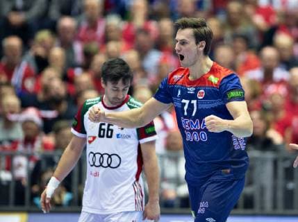 Magnus Abelvik Roed of Norway jubilates during the men s IHF Handball World Championship WM Weltmeisterschaft Main Round Group 2 match between Norway and Hungary in Herning, Denmark, Wednesday, Jan. 23, 2019.. , Herning Jylland Denmark Copyright: HenningxBagger HenningxBaggerx COP104 spdk20190123-185200-L