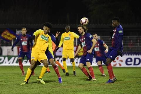 Magloire Mbimbe Doumbe (Viry) FOOTBALL : Viry Chatillon vs Caen - 1 16e Finale Coupe de France - 23 01 2019 JBAutissier Panoramic 