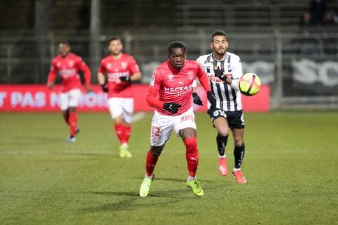 12 FAITOUT MAOUASSA (NIM) FOOTBALL : Nimes vs Angers - Ligue 1 Conforama - 23 01 2019 FEP Panoramic 