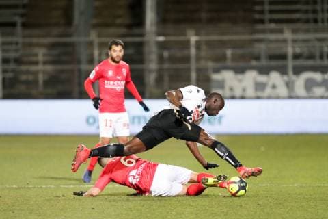 17 CHEIKH NDOYE (SCO) FOOTBALL : Nimes vs Angers - Ligue 1 Conforama - 23 01 2019 FEP Panoramic 