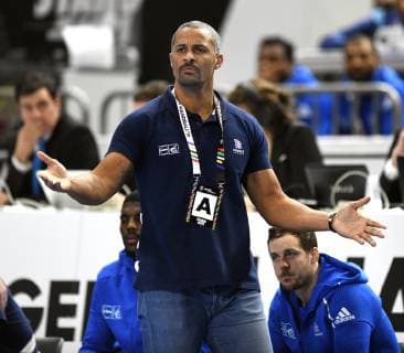 Handball Weltmeisterschaft 2019 Hauptrunde in Köln. Frankreich - Kroatien 23.01.2019. Trainer Didier Dinart (FRA).