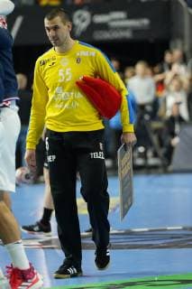 GER, IHF WM 2019, Frankreich (FRA) vs Kroatien (CRO) 23.01.2019, Lanxess Arena,Koeln, GER, IHF WM 2019, Frankreich (FRA) vs Kroatien (CRO) im Bild picture shows: player of the Match Marin Å ego Torwart (CRO 55),