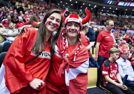 Danish fans before the men s IHF Handball World Championship WM Weltmeisterschaft Main Round Group 2 match between Denmark and Sweden in Herning, Denmark, Wednesday, Jan. 23, 2019.. , Herning Jylland Denmark Copyright: HenningxBagger HenningxBaggerx COP105 spdk20190123-200725-L