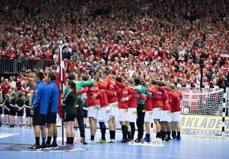 The danish team in the arena before the men s IHF Handball World Championship WM Weltmeisterschaft Main Round Group 2 match between Denmark and Sweden in Herning, Denmark, Wednesday, Jan. 23, 2019.. , Herning Jylland Denmark Copyright: HenningxBagger HenningxBaggerx COP105 spdk20190123-202443-L